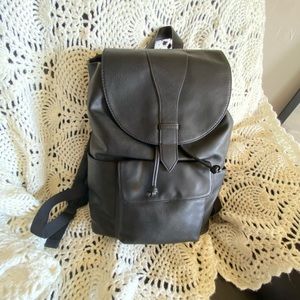 Black Leather Backpack
